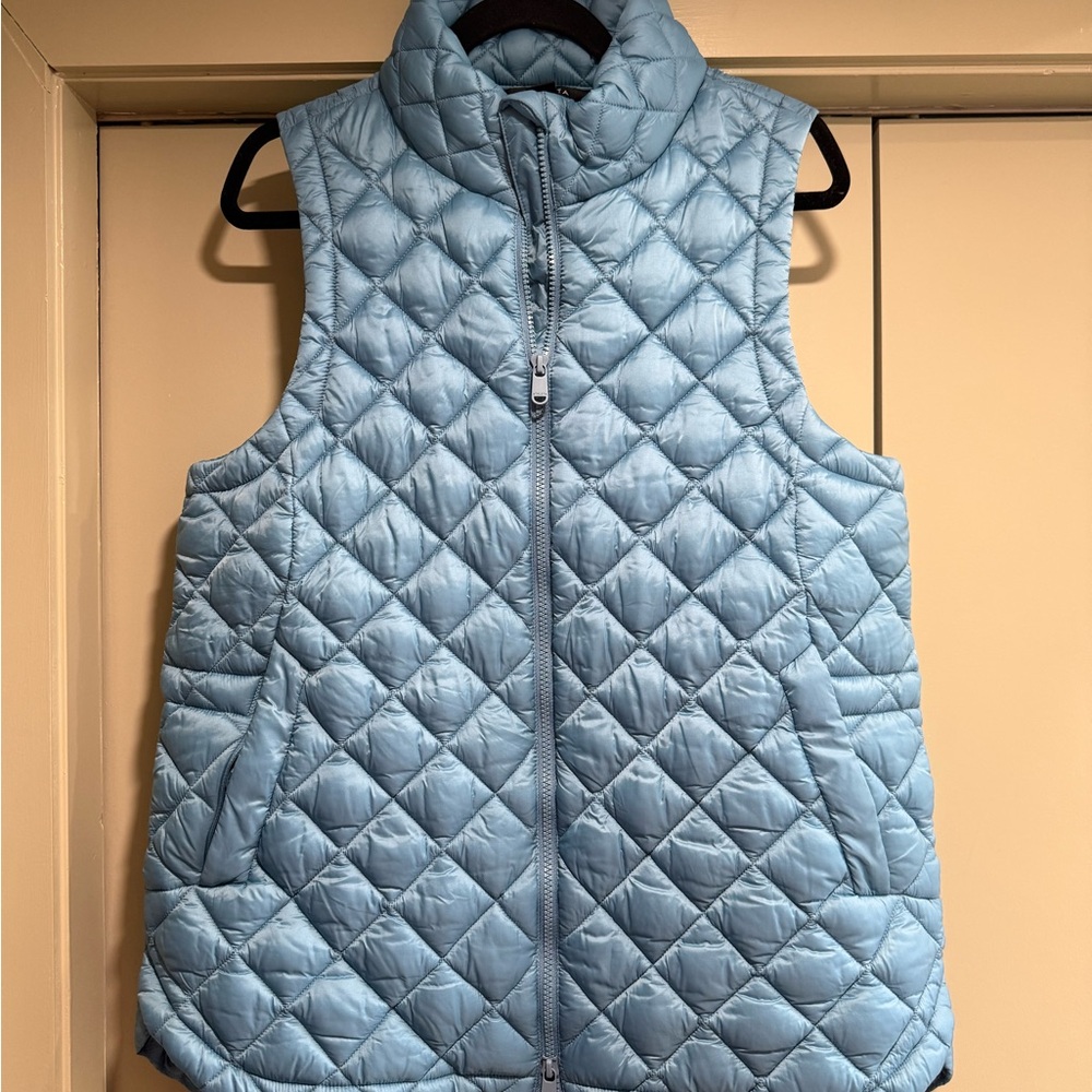 Athleta Light Blue Quilted Puffer Vest